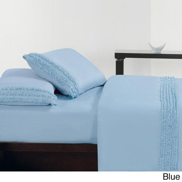 Ultra Soft Double Brushed Microfiber Ruffle Sheet Set