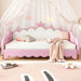 Twin Extending Daybed with LED Lights, Modern Upholstered Princess Daybed