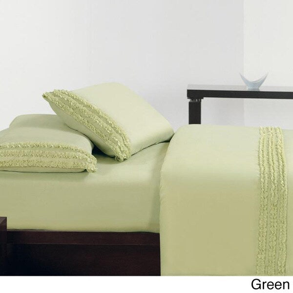Ultra Soft Double Brushed Microfiber Ruffle Sheet Set