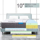 Twin Mattress, 10 Inch Gel Memory Foam Mattress in a Box