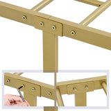 Twin Metal Platform Bed Frame Mattress Foundation with Headboard and Footboard
