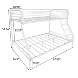 Twin-Over-Full Bunk Bed Closed Upper Bunk White