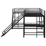 Twin Over Full L-Shaped Bunk Bed,Twin Loft Bed,Built-in Desk for Bedroom