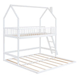 Twin Over Twin House Bunk Bed with Extending Twin Trundle