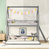 Twin Over Twin House Bunk Bed with Extending Twin Trundle