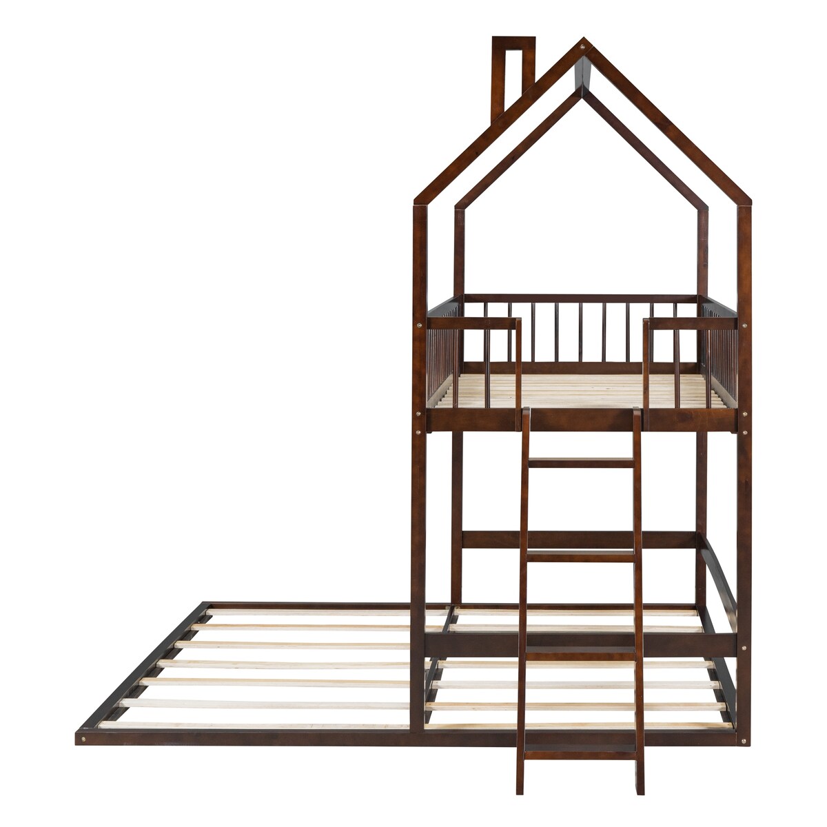 Twin Over Twin House Bunk Bed with Extending Twin Trundle