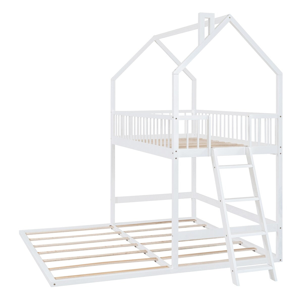 Twin Over Twin House Bunk Bed with Extending Twin Trundle