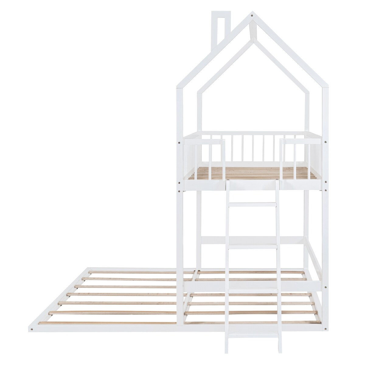 Twin Over Twin House Bunk Bed with Extending Twin Trundle