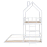 Twin Over Twin House Bunk Bed with Extending Twin Trundle