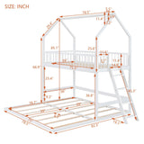 Twin Over Twin House Bunk Bed with Extending Twin Trundle