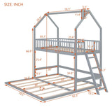 Twin Over Twin House Bunk Bed with Extending Twin Trundle