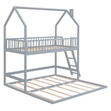 Twin Over Twin House Bunk Bed with Extending Twin Trundle