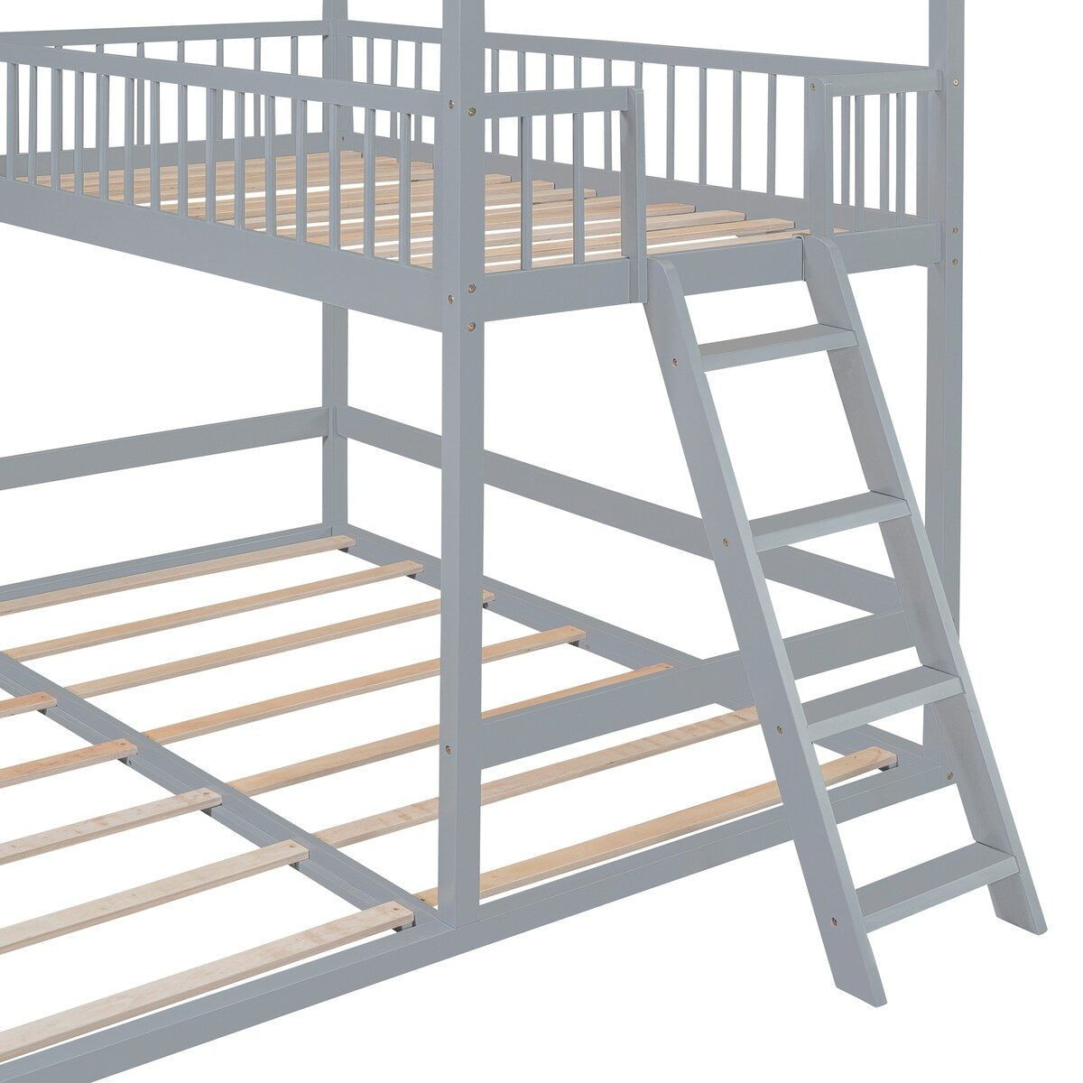 Twin Over Twin House Bunk Bed with Extending Twin Trundle
