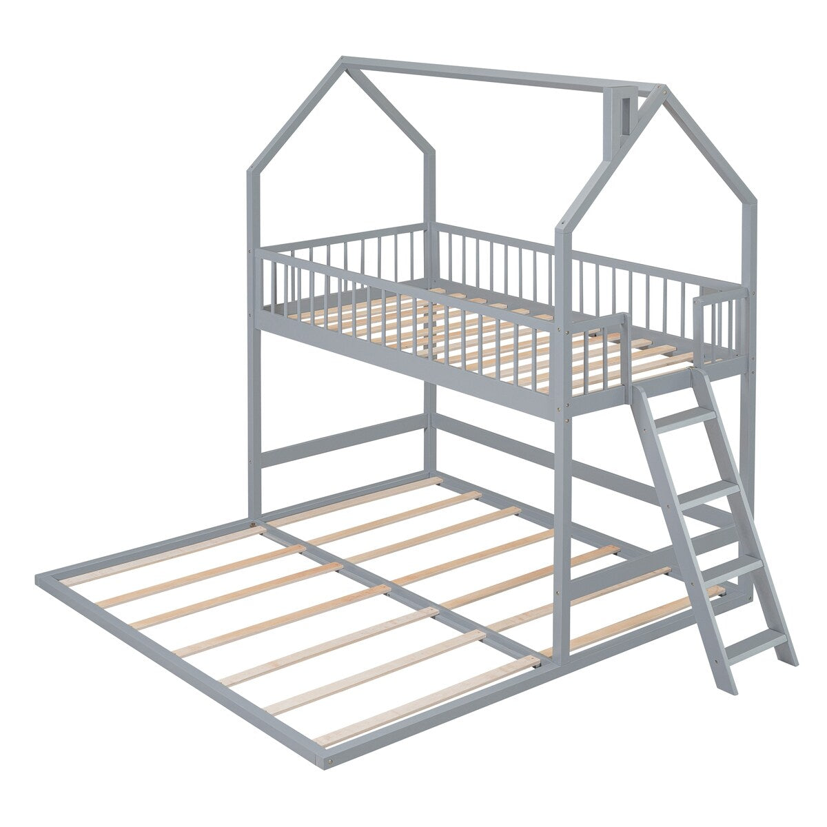 Twin Over Twin House Bunk Bed with Extending Twin Trundle