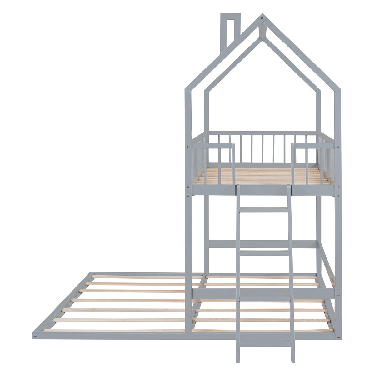 Twin Over Twin House Bunk Bed with Extending Twin Trundle