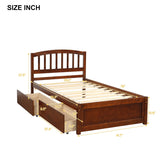 Twin Platform Storage Bed Wood Bed Frame