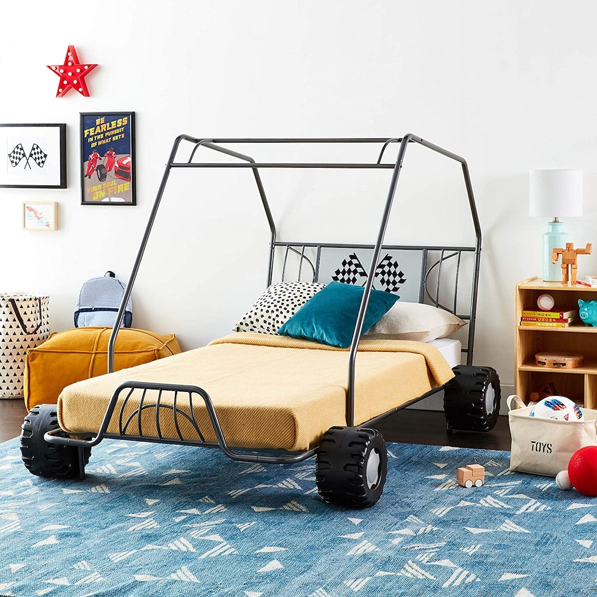 Twin Size Car Model Bed with Wheels