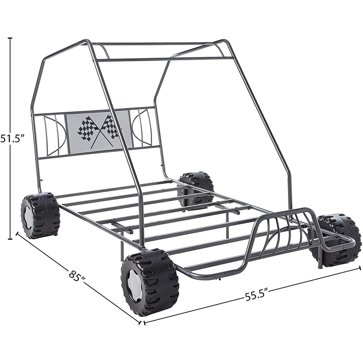 Twin Size Car Model Bed with Wheels