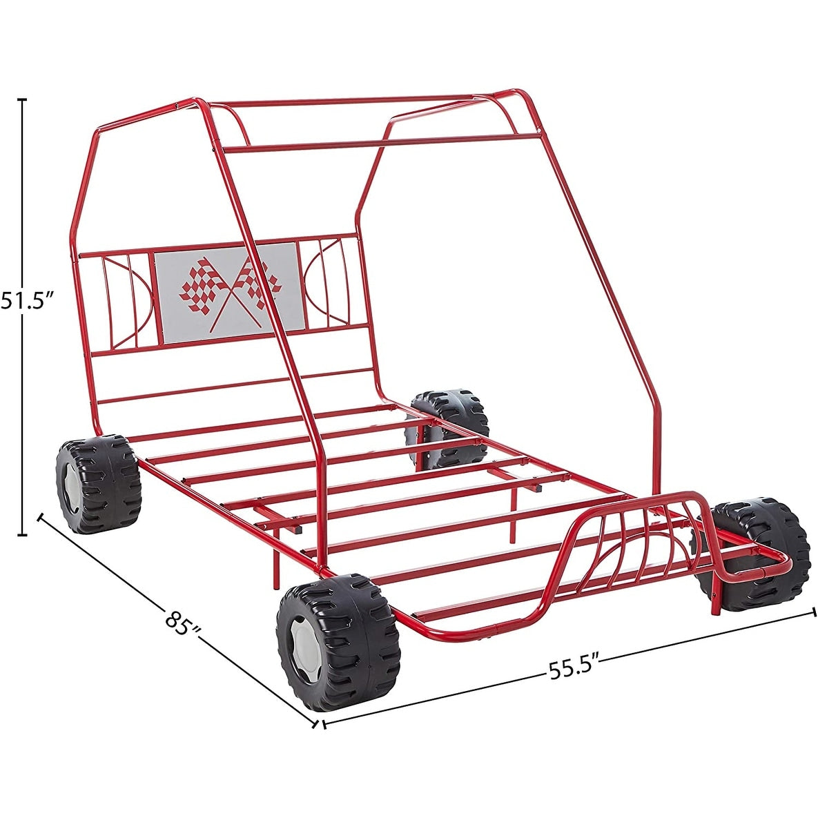 Twin Size Car Model Bed with Wheels