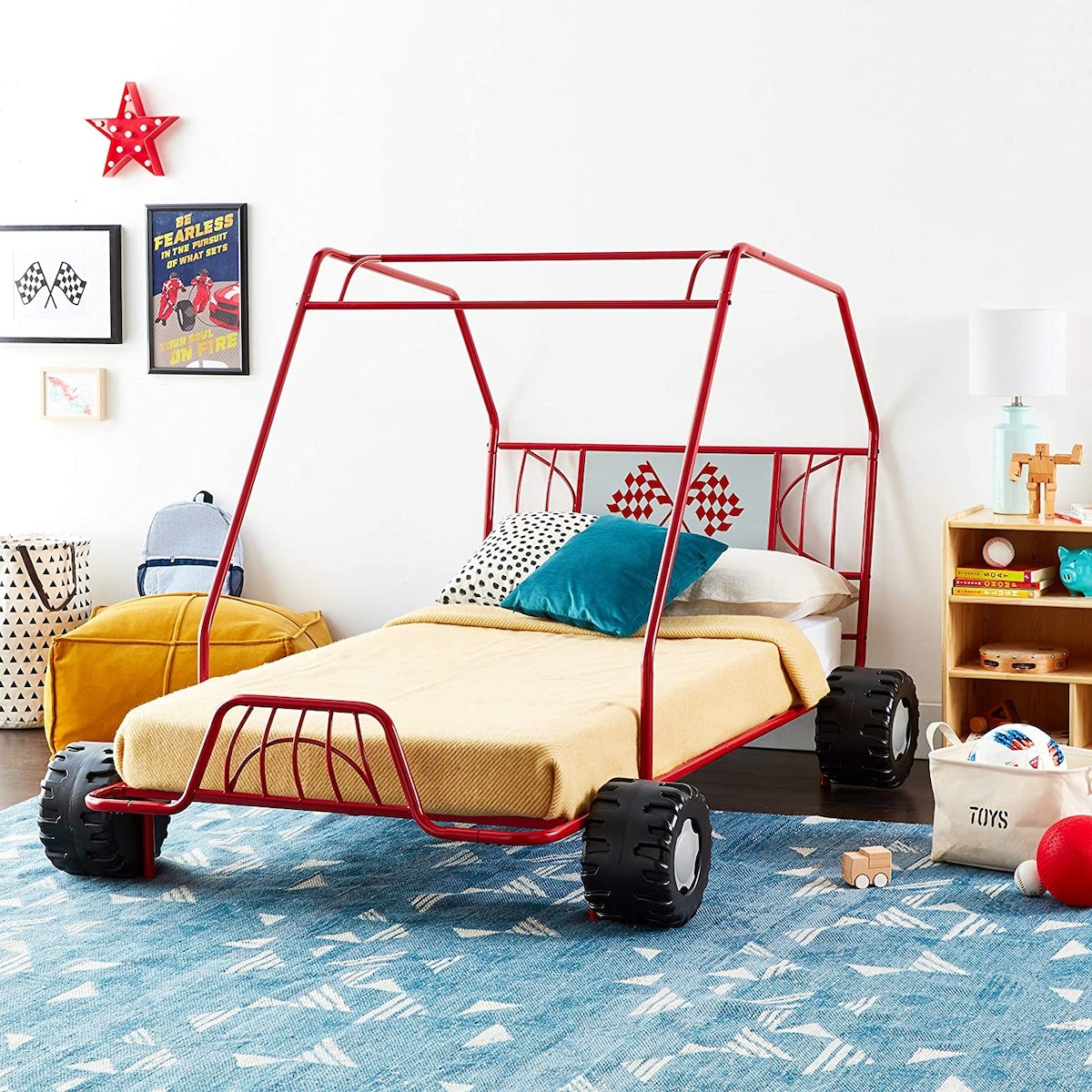 Twin Size Car Model Bed with Wheels