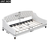 Twin Size Daybed w/ Tufted Button for Living Room Bedroom GuestRoom