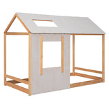 Twin Size House Platform with Roof and Window Mattress not Included