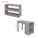 Twin Size Loft Bed With Desk,3 Drawers,Storage Stairs and Shelves