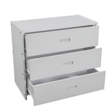 Twin Size Loft Bed with Bookcases, Drawers, Ladder and Slide, White