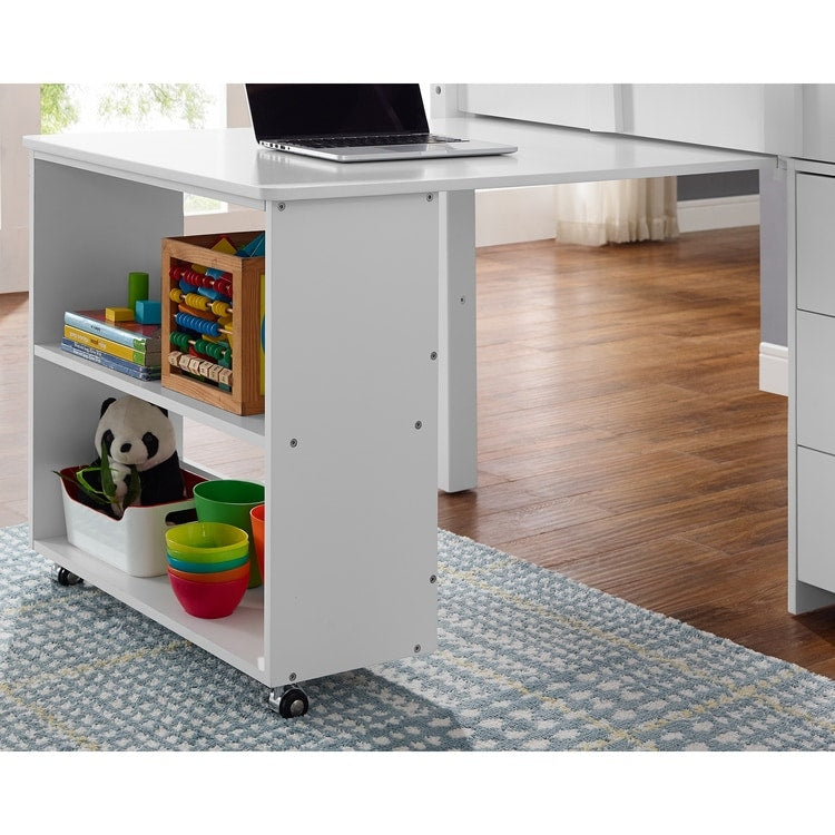 Twin Size Loft Bed with Desk Low Study Kids Twin Loft Bed with Storage Pine Wood Loft Bed for Kids Twin Loft Bed with Cabinet