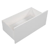 Twin Size Low Loft Bed with Two Drawers,with Decorative Guardrail Chalkboard,White