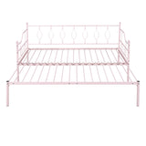 Twin Size Metal Daybed with Trundle, Daybed with Slat No Box required