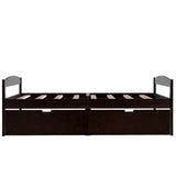 Nestfair Twin Size Platform Bed with 2-Drawers