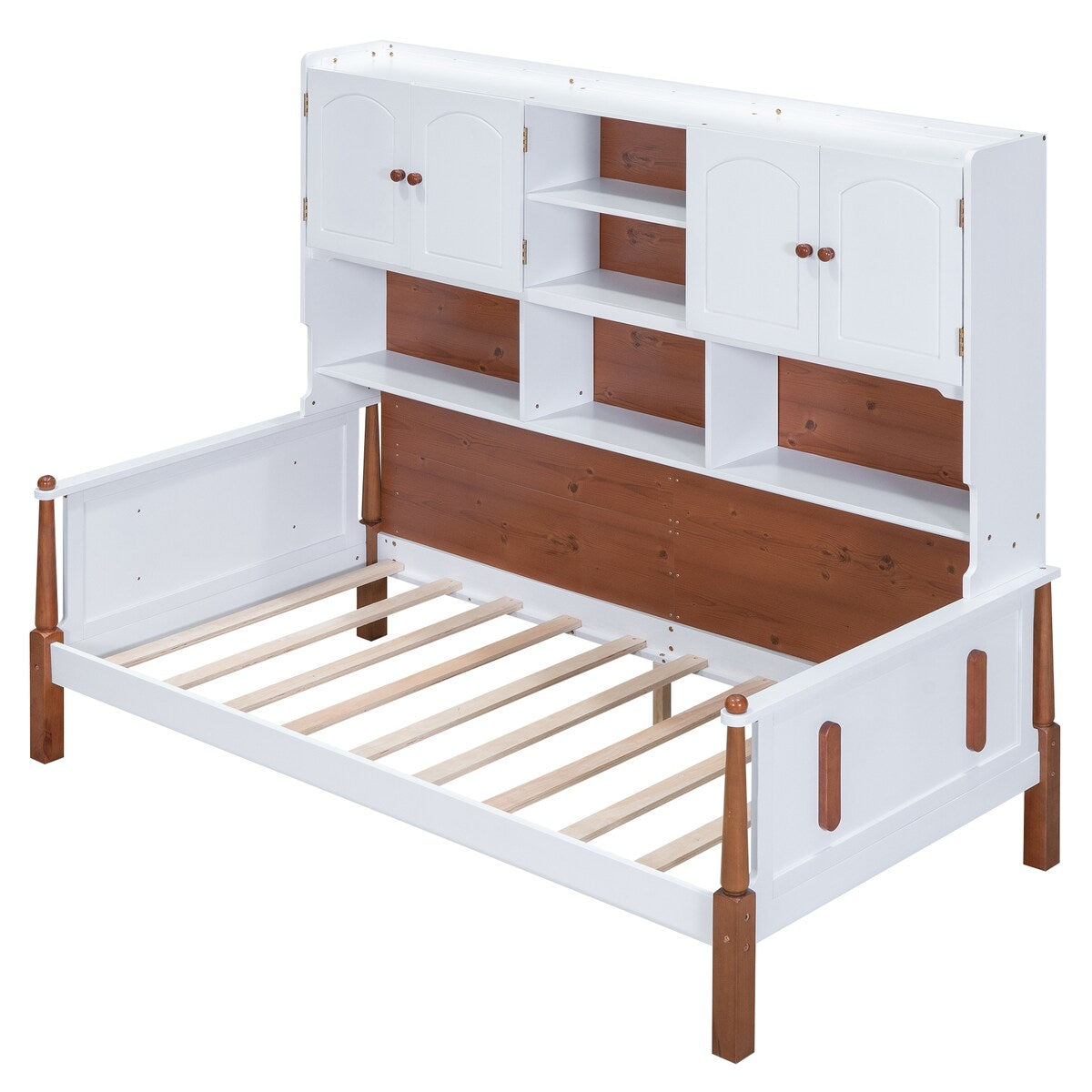 Twin Size Platform Bed with Multiple Storage