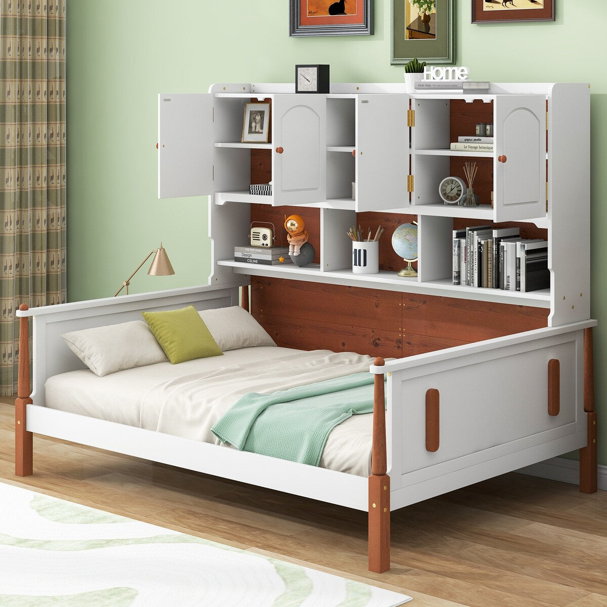 Twin Size Platform Bed with Multiple Storage