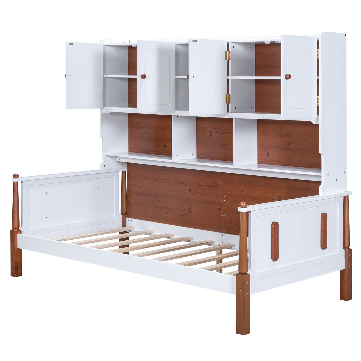 Twin Size Platform Bed with Multiple Storage