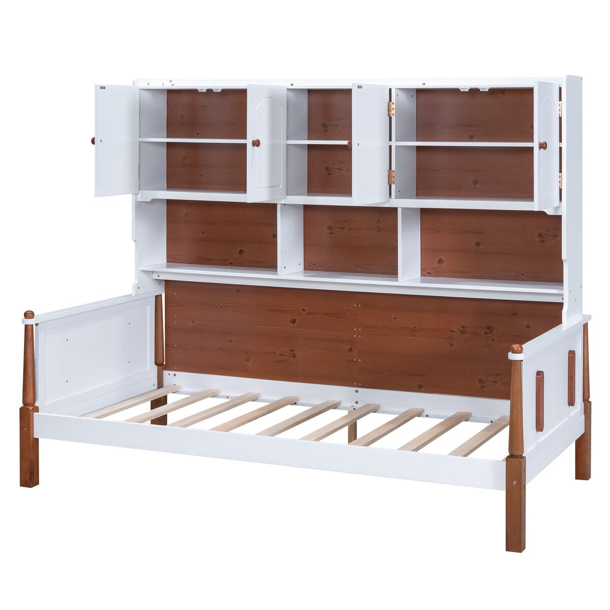 Twin Size Platform Bed with Multiple Storage
