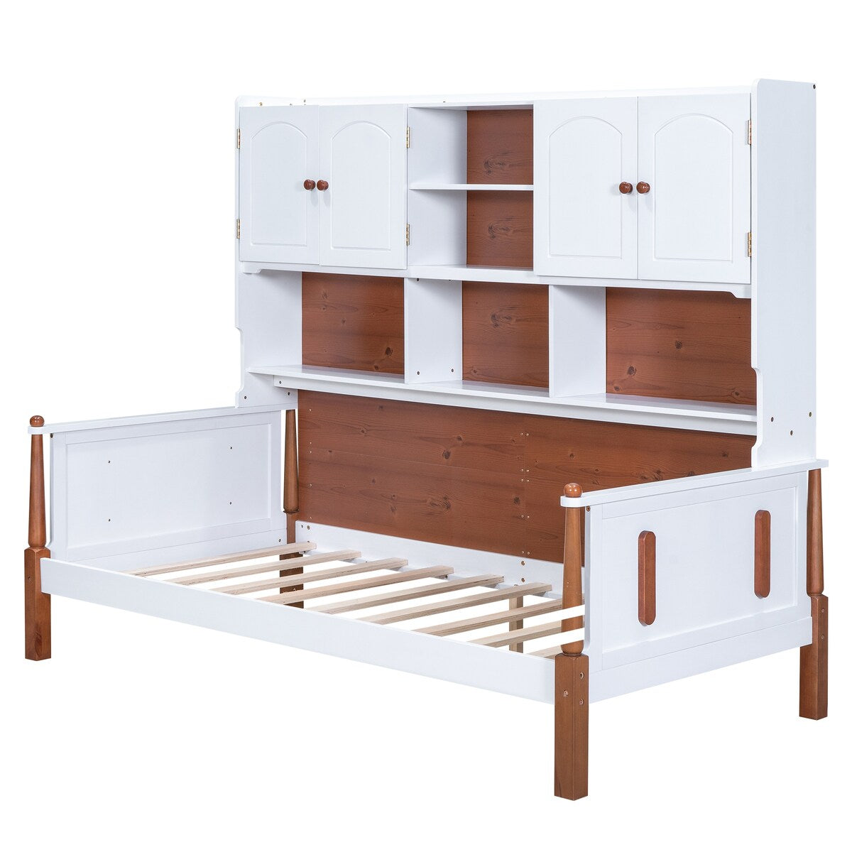 Twin Size Platform Bed with Multiple Storage