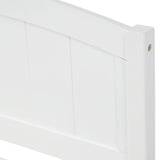 Twin Size Platform Bed with Twin Size Trundle, Solid Wood Slats Support