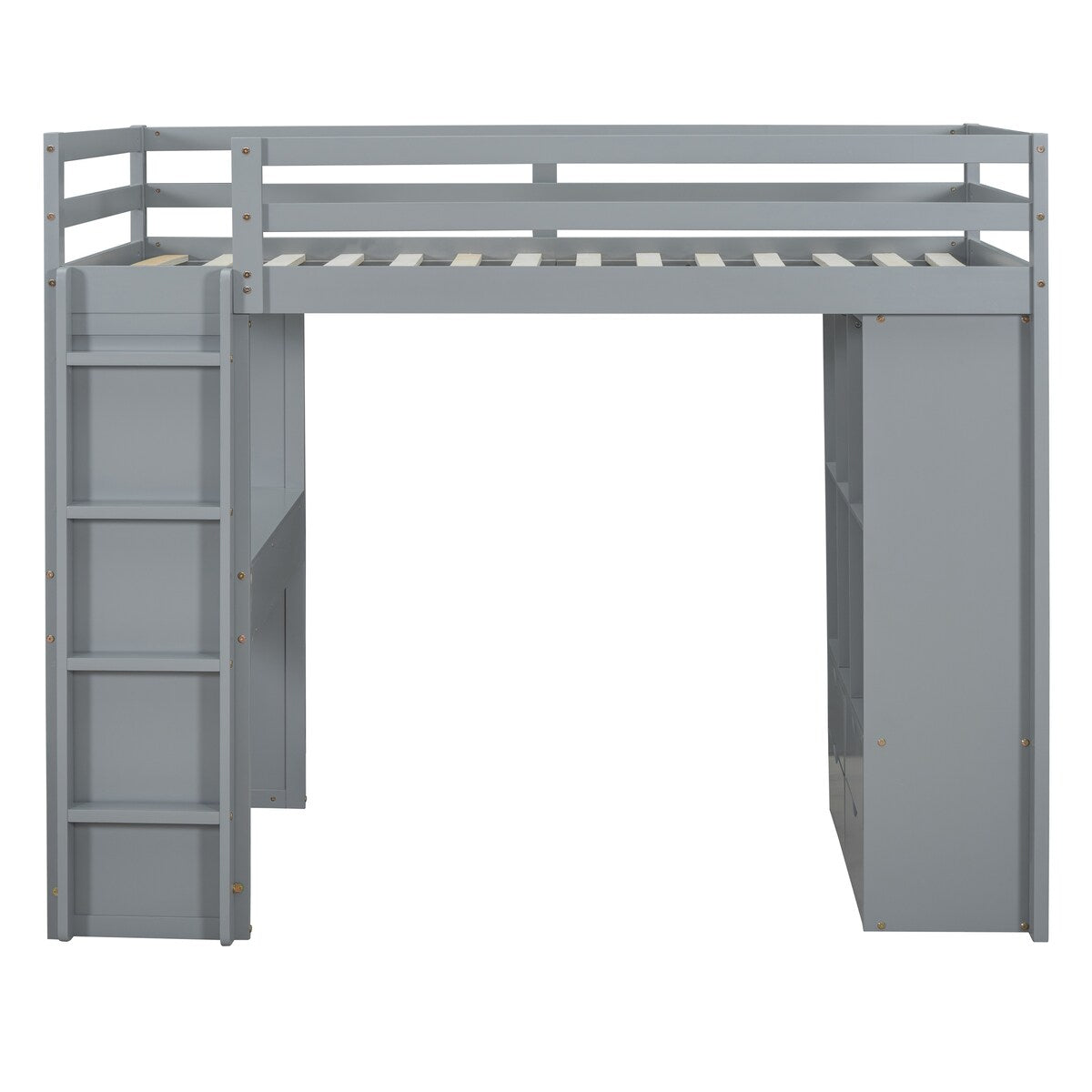 Twin Size Simple Style Storage Desk Loft Bed