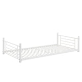 Twin Size Triple Bunk Bed with Built-in Ladder, Divided into 3 Separate Beds
