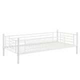 Twin Size Triple Bunk Bed with Built-in Ladder, Divided into 3 Separate Beds