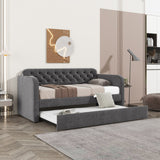 Twin Size Upholstered Daybed with Trundle