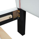 Twin Size Upholstered Leather Platform Bed with 2 Drawers