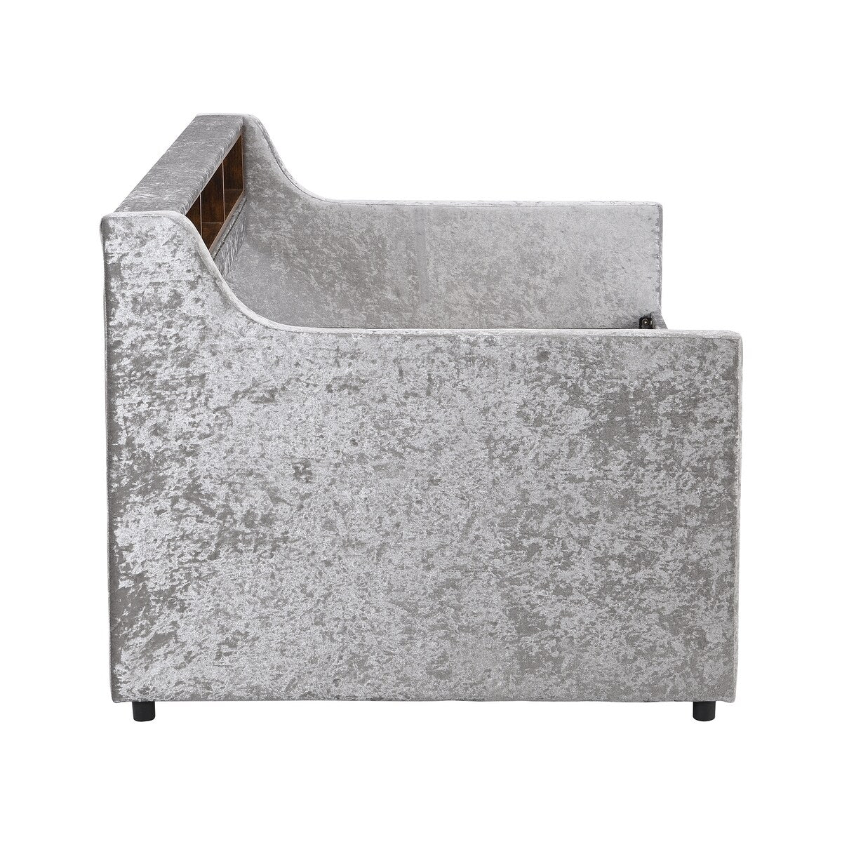 Twin Size Velvet Daybed with Drawers/Trundle and Shelves