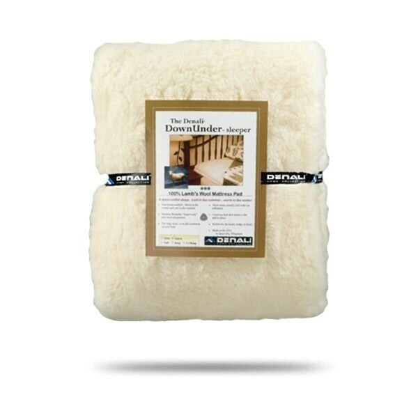 Denali Supreme Fitted Twin Size Wool Mattress Pad - White