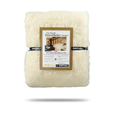 Denali Supreme Fitted Twin Size Wool Mattress Pad - White