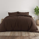 Twin/TwinXL Duvet Cover & Shams Luxurious Comfort Chocolate
