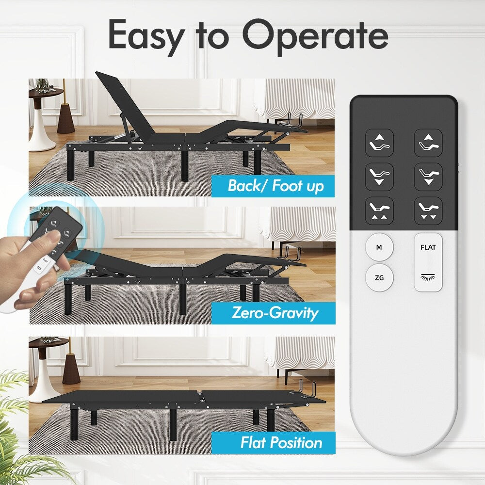 Twin XL Adjustable Bed Base Frame