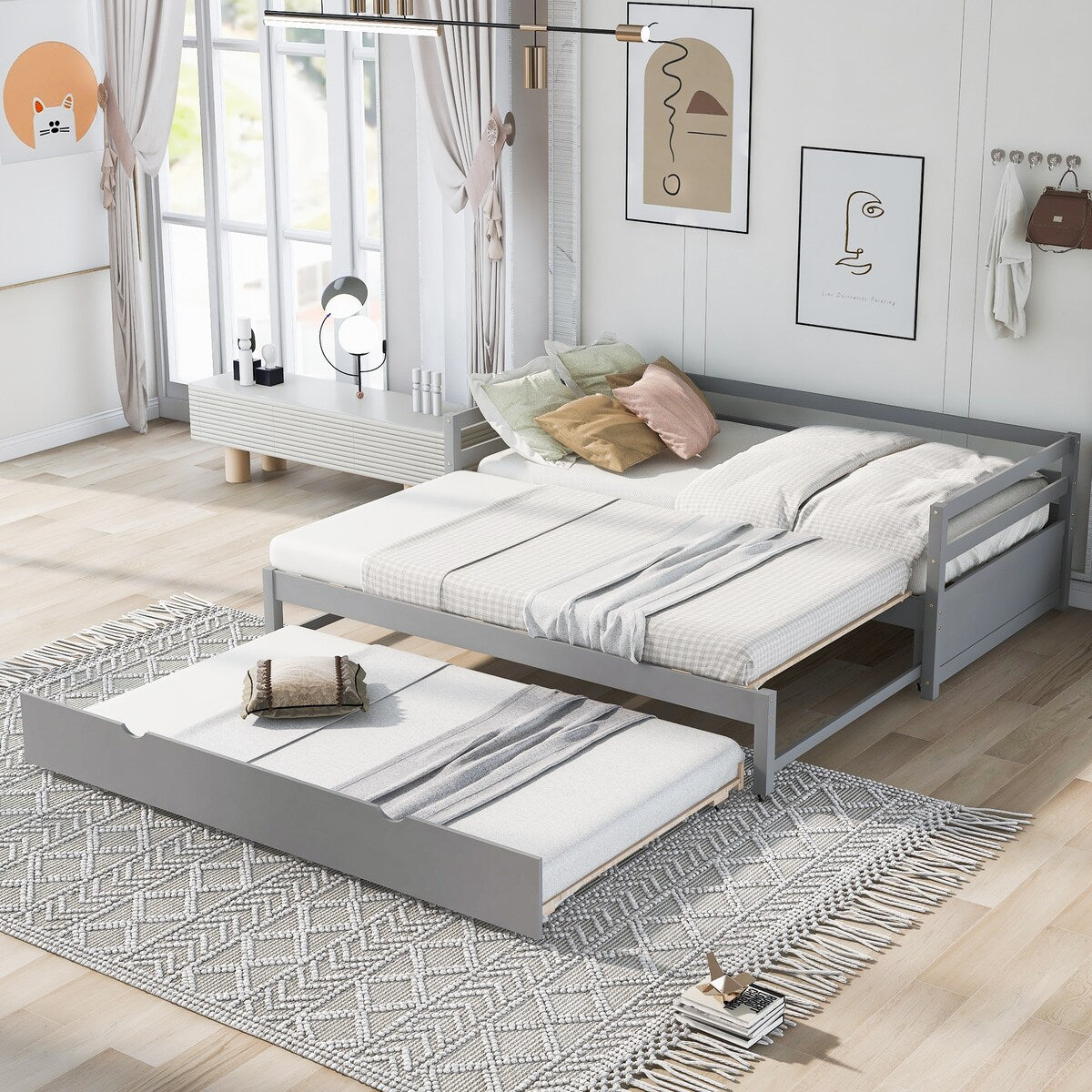 Twin or Double Twin Daybed with Trundle