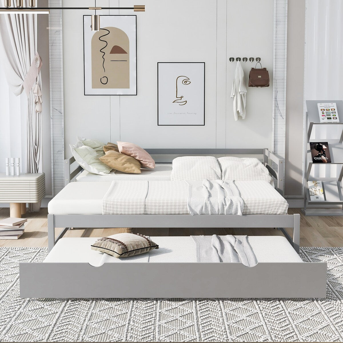 Twin or Double Twin Daybed with Trundle